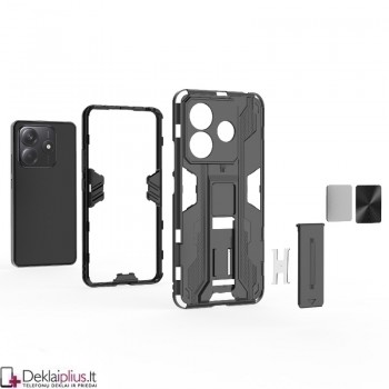 Smūgiams atsparus dėklas su kojele - juodas (Xiaomi Redmi Note 14 5G) Smūgiams atsparus dėklas su kojele - juodas (Xiaomi Redmi Note 14 5G)
